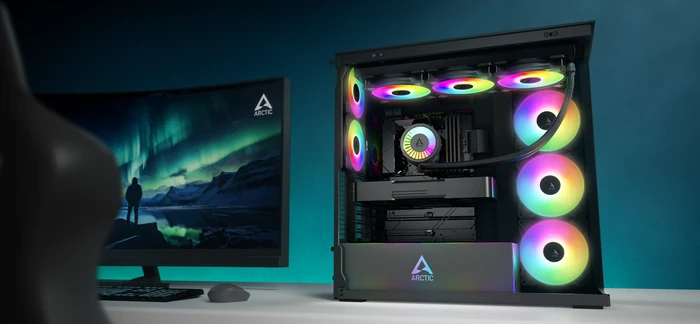 ARCTIC Xtender Black, Glasfenster