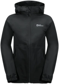 Jack Wolfskin Stormy Point Funktionsjacke schwarz (Junior)