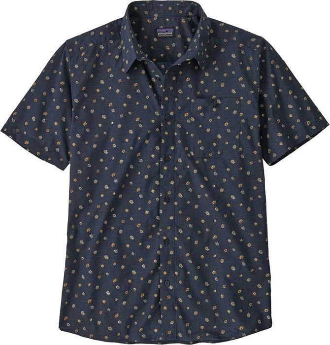 Patagonia Go-To Hemd kurzarm blossoms/new navy (Herren)