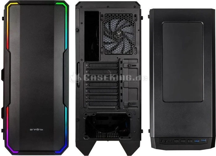 BitFenix Enso RGB, schwarz, Glasfenster