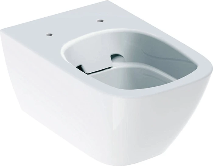 Geberit Smyle Square Wand-WC Tiefspüler, geschlossene Form, Rimfree weiß