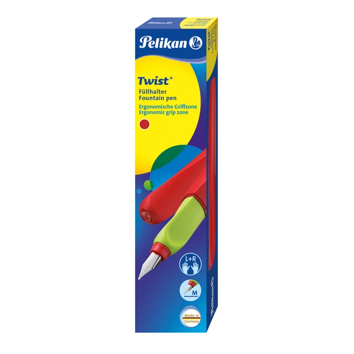 Pelikan Twist apple candy, rechte Hand/linke Hand, mittel, Faltschachtel