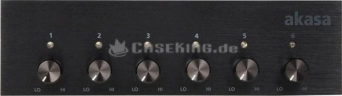 Akasa FC.SIX, 5.25" Lüftersteuerung, 6-Kanal, schwarz