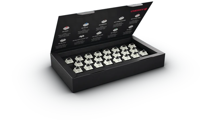 Cherry MX BLACK Clear-Top Switch Kit, MX BLACK Clear-Top 100Mio Switch Set, MX1A, 23er-Pack