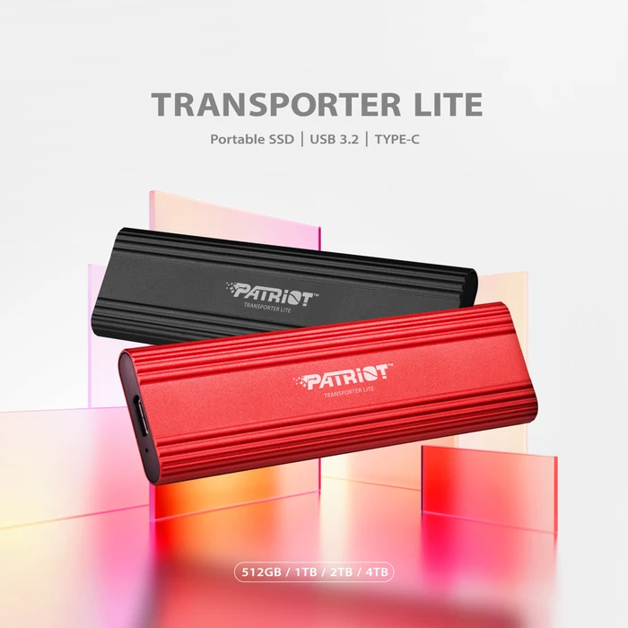 Patriot Transporter Lite External Portable SSD, schwarz, 2TB, USB-C 3.1