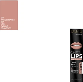 Eveline Cosmetics OH My Lips Flüssiger Lippenstift & Lipliner 01 neutral nude, 4ml