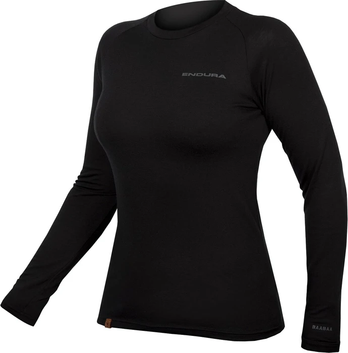 Endura BaaBaa Funktionsshirt langarm schwarz (Damen)