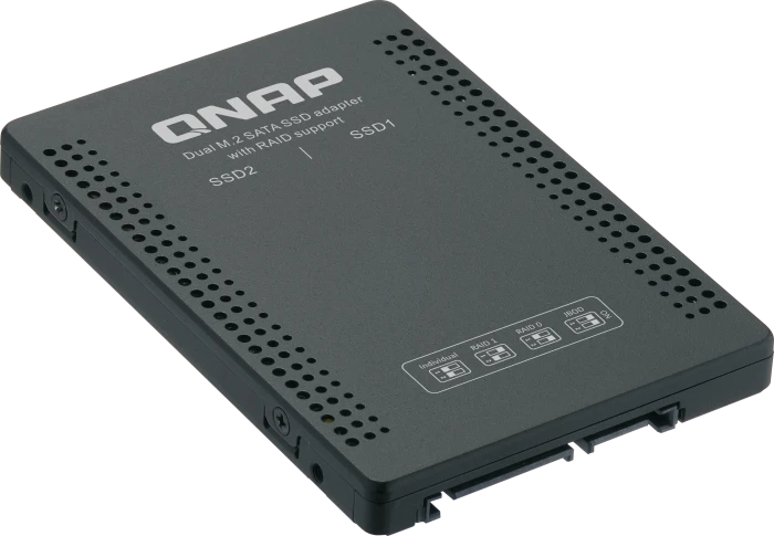 QNAP QDA-A2MAR Festplatteneinschub mit RAID-Unterstützung, M.2 SATA, 2.5"