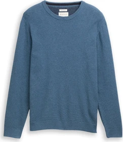 Tom Tailor Bio-Baumwolle Strickpullover real teal melange (Herren)