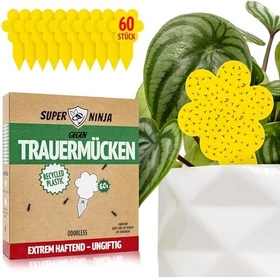Super Ninja Gelbsticker gegen Trauermücken, 60 Stück