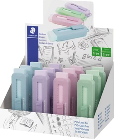 Staedtler Radierer mit Kunststoffhülse pastell, versch. Farben