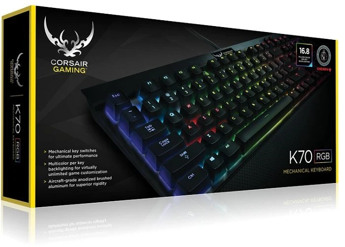 Corsair Gaming K70 RGB, MX RGB BROWN, USB, DE
