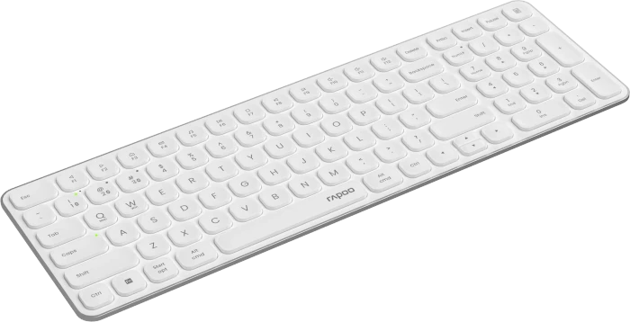 Rapoo E9310M Multi-mode Wireless Ultra-slim Keyboard, weiß, USB/Bluetooth, DE
