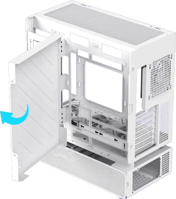 GameMax N80 White, Glasfenster
