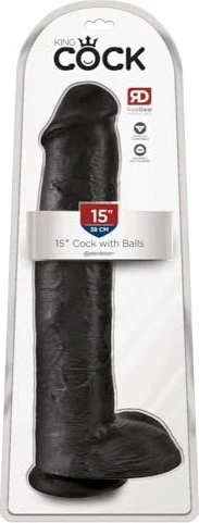 Pipedream King Cock 15" Cock with Balls black