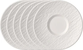 Villeroy & Boch Manufacture Kaffee Untertasse weiß, 6 Stück