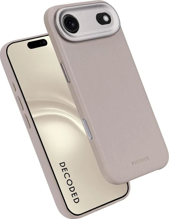 Decoded Leather Back Cover für Apple iPhone 17 Pro solid clay