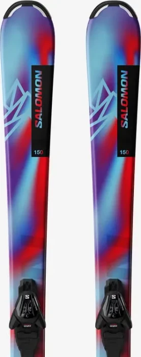 Salomon QST M + L6 pastel neon blue 3/poppy red (inkl. Bindung) (Junior) (Modell 2025/2026)