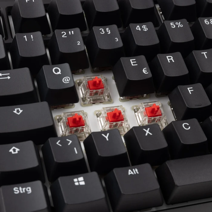 Ducky Tinker 75, schwarz/weiß, MX RGB RED, USB, DE