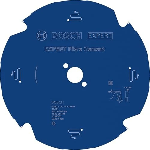 Bosch Professional Expert for Fiber Cement Kreissägeblatt 4Z, 190x1.6x20mm, 1 Stück