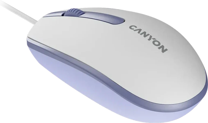 Canyon M-10 Wired Mouse, weiß/violett, USB