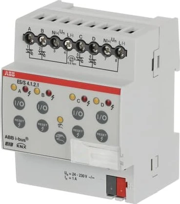ABB ES/S4.1.2.1 Elektronischer Schaltaktor 4-fach, 230V, 1A, 4TE REG, Schaltaktor