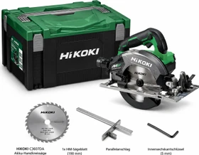 Hikoki C3607DAW2Z Akku-Handkreissäge solo inkl. Koffer