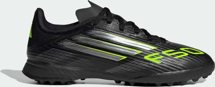 adidas F50 League TF core black/iron metallic/lucid lemon (Junior)