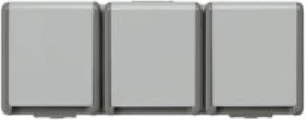 Siemens DELTA fläche IP44 Schuko-Steckdose, dunkelgrau/hellgrau