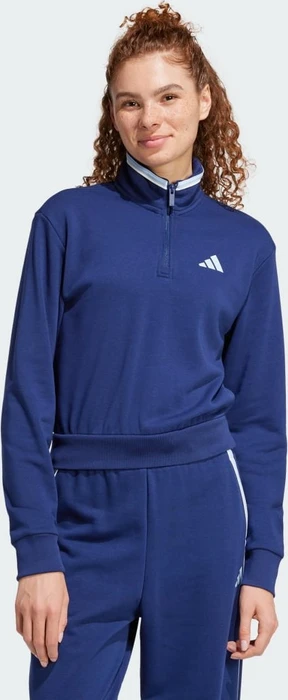 adidas Essentials Color Pop French Terry Crop Quarter-Zip Originals Sweatshirt (Damen)