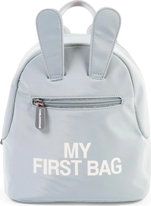 Childhome My first bag Streifen grau/ecru Kindergartenrucksack