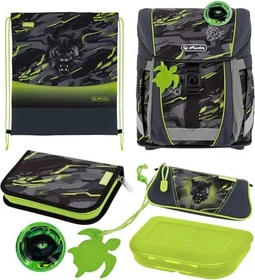 Herlitz Filo Active XL Plus Wild Panther Schultaschen-Set, 5-tlg.