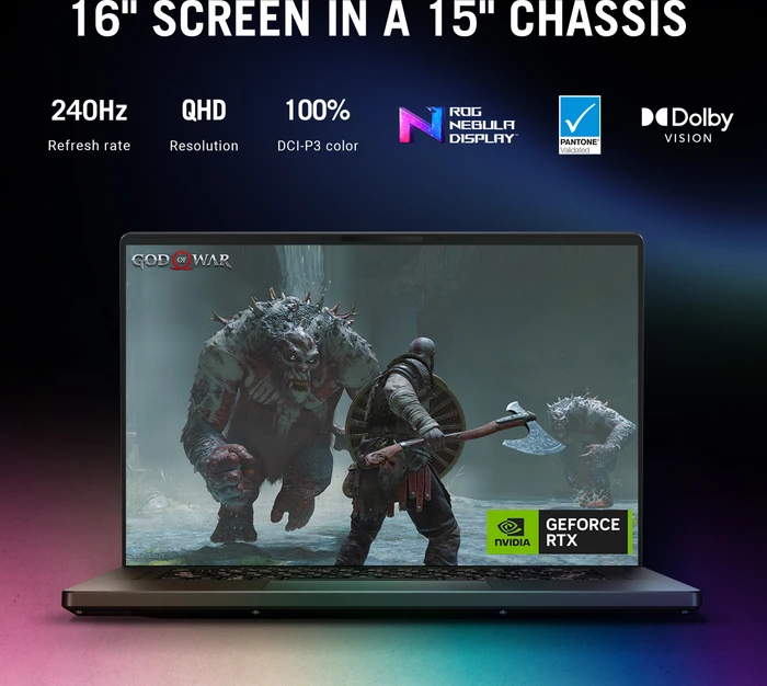 ASUS ROG Zephyrus G16 (2023) GU603VV-N4007W, Eclipse Gray, Core i9-13900H, 16GB RAM, 1TB SSD, GeForce RTX 4060, DE