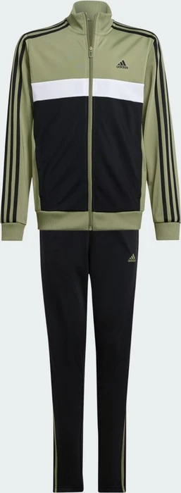 adidas Essentials 3-Streifen Tiberio Trainingsanzug tent green/black/white (Junior)