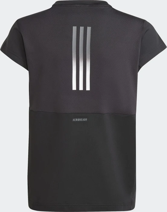 adidas Aeroready 3-Streifen Funktionsshirt kurzarm black/white/grey four (Junior)