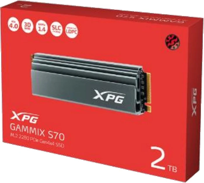 ADATA XPG Gammix S70 2TB, M.2 2280 / M-Key / PCIe 4.0 x4, Kühlkörper