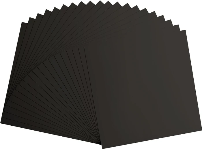 Vaessen Creative Tonkarton, 305x305mm, glatt, schwarz, 20 Blatt