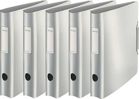 Leitz Qualitäts Ordner 2-Ring 180° Active Style, 65mm, A4, arktik weiß, 5er-Pack