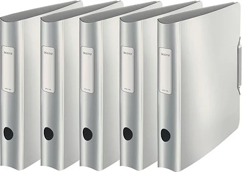 Leitz Qualitäts Ordner 2-Ring 180° Active Style, 65mm, A4, arktik weiß, 5er-Pack