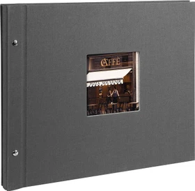 Goldbuch Schraubalbum Bella Vista 30x25 weiße Seiten grau