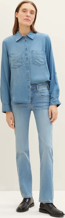 Tom Tailor Alexa Straight Jeans mit recyceltem Polyester Jeans light stone wash denim (Damen)