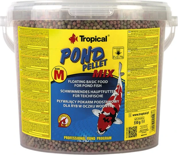 Tropical Pond Pellet Mix, M, 550g, 5l