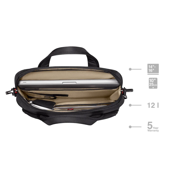 Wenger Altair Brief 14-16" Laptop-Aktentasche, schwarz