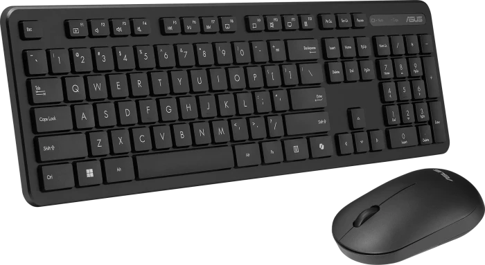 ASUS CW100 Wireless Keyboard and Mouse Set, mit Copilot-Taste, schwarz, USB, DE