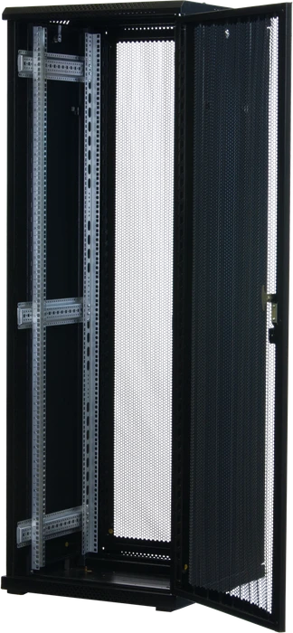 Rockstable 19" Serverschrank 37HE, Gitternetztür, IP2X, schwarz, 600mm tief