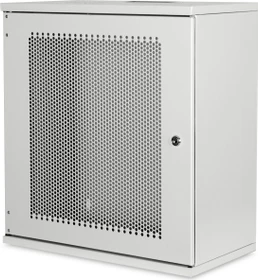 Digitus Professional SoHo-Line Wandschrank 12HE, unmontiert, Sicherheitsglastür, IP2X, grau, 400mm tief
