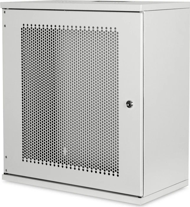 Digitus Professional SoHo-Line Wandschrank 12HE, unmontiert, Sicherheitsglastür, IP2X, grau, 400mm tief