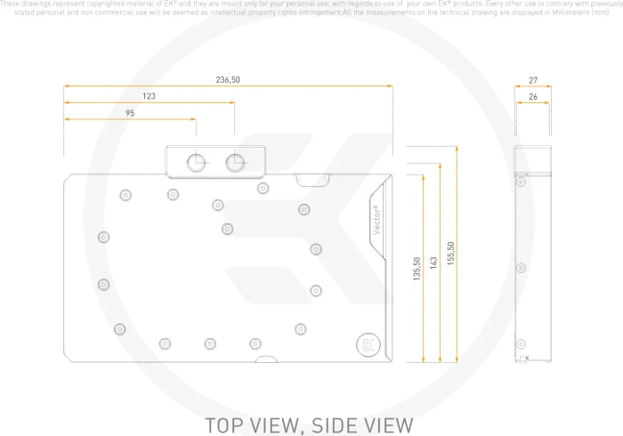 EK Water Blocks Quantum Line EK-Quantum Vector³ Suprim RTX 5090, Nickel, Acryl