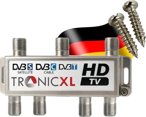 TronicXL Antennenverteiler 6fach 6 TV SAT Splitter Digital BK Weiche DVBC DVBT