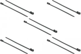 DeLOCK Kabelbinder mit Befestigungsöse, 7.6mm, 400mm, schwarz, 10 Stück